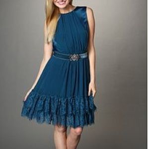 Jessica Simpson ,  Dark Teal Dress